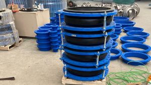 Reinforced limited flexible rubber joint